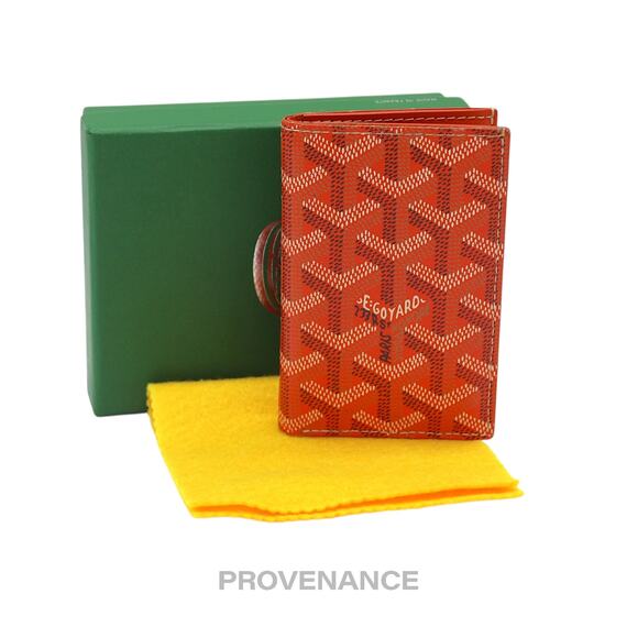 🔴 Goyard Saint Pierre Card Wallet - Orange Goyardine - Picture 1 of 9